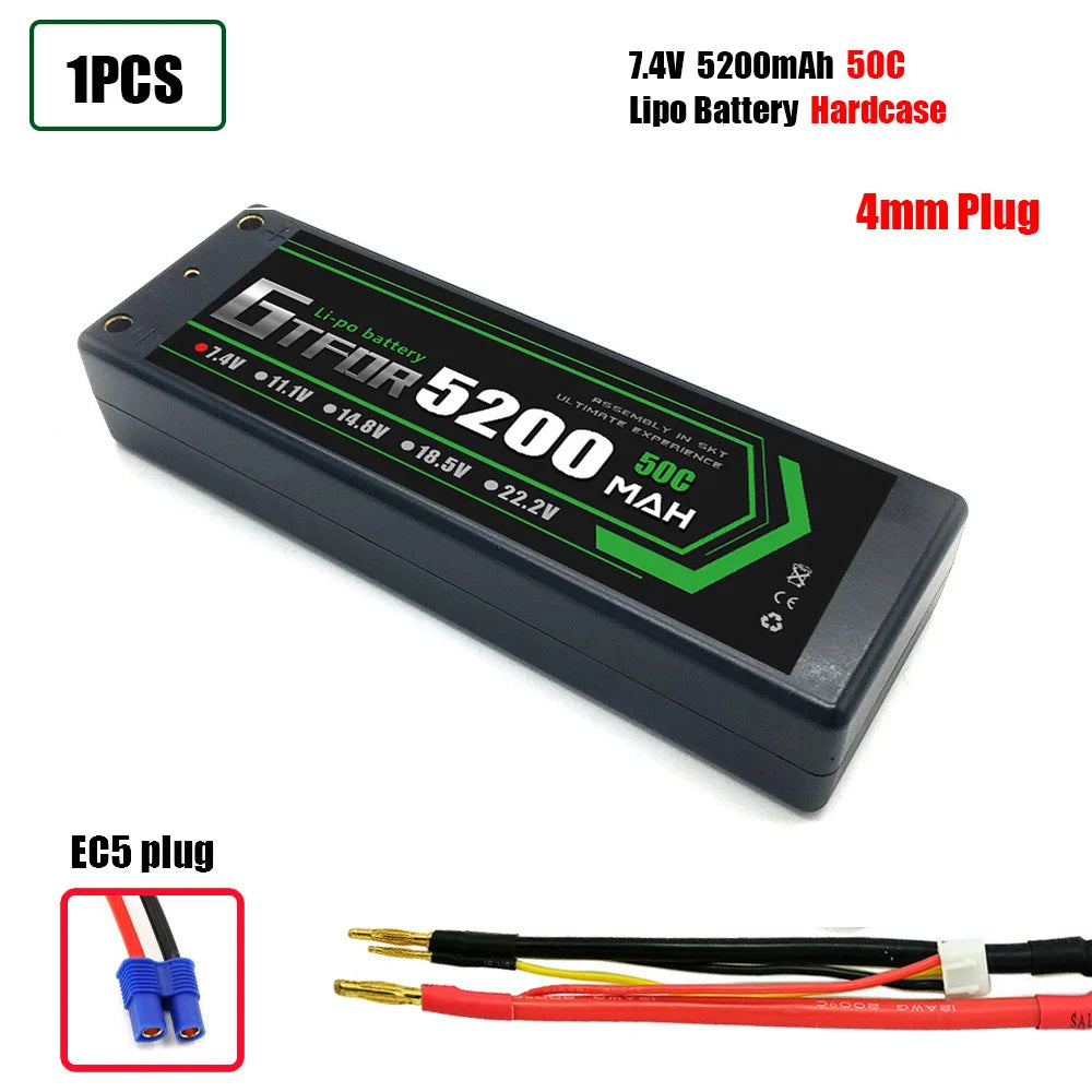 Batteries Lipo 7.4V 11.1V 15.2V 14.8V 22.2V 2S 3S 4S 6S 5200Mah 7000mAh 9200mAh 10000mAh for RC Car Truck Evader BX Truggy