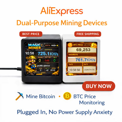 Mini High-Speed Cryptocurrency Mining Equipment With WiFi, Bitcoin Miner Monitoring, USB Power Supply, Real-Time Hashrate Displa