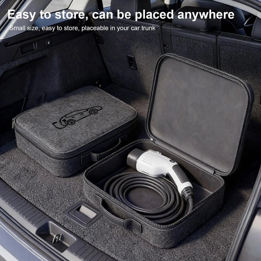 1PC Electric Car charger Plugs Storage Carry Bag EV Car Charging Cable Sockets Waterproof Fire Retardant Equipment Container