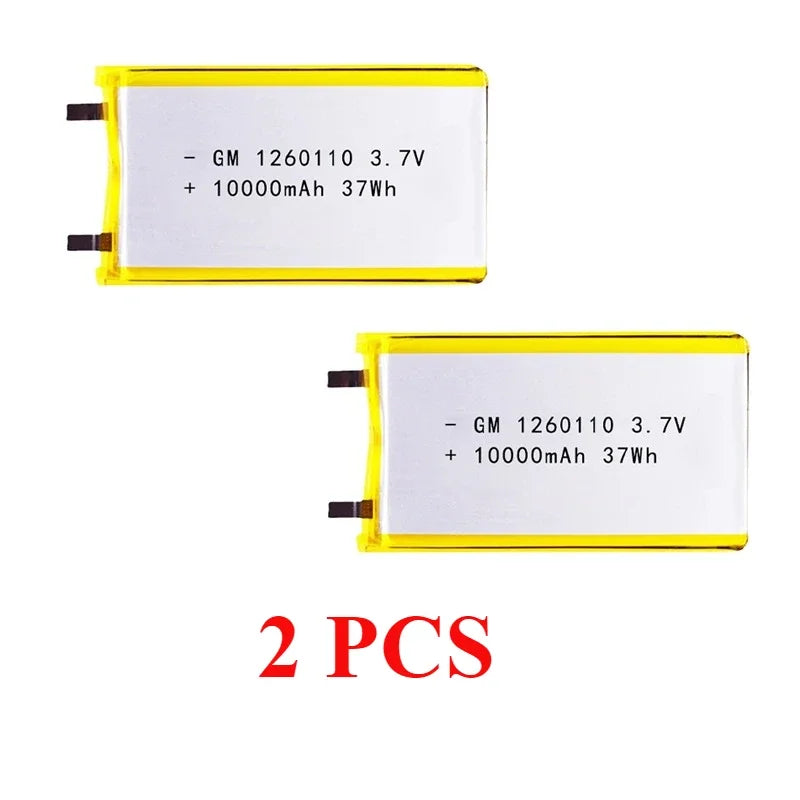 1260110 Battery 10000mAh 3.7V High Power Polymer Lithium for Power Bank GPS High Capacity 100% Real Capacity Lithium Batteries