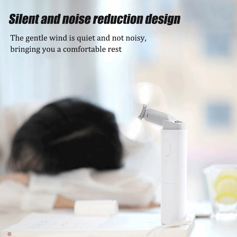 USB Charging Small Fan, Portable Mini Fan, Foldable Outdoor Portable Fan, Suitable for Office, Travel, Camping, and Outdoor Use