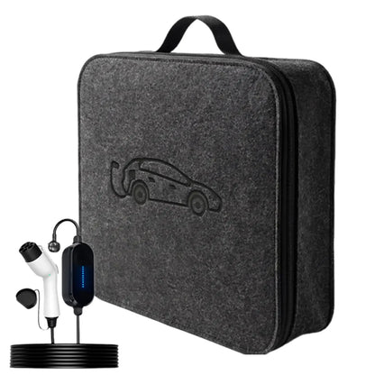 Auto EV Charging Jumper Storage Bag Charging Gun Storage Bag Portable EV Charger Cable Bag New Energy Vehicle Waterproof