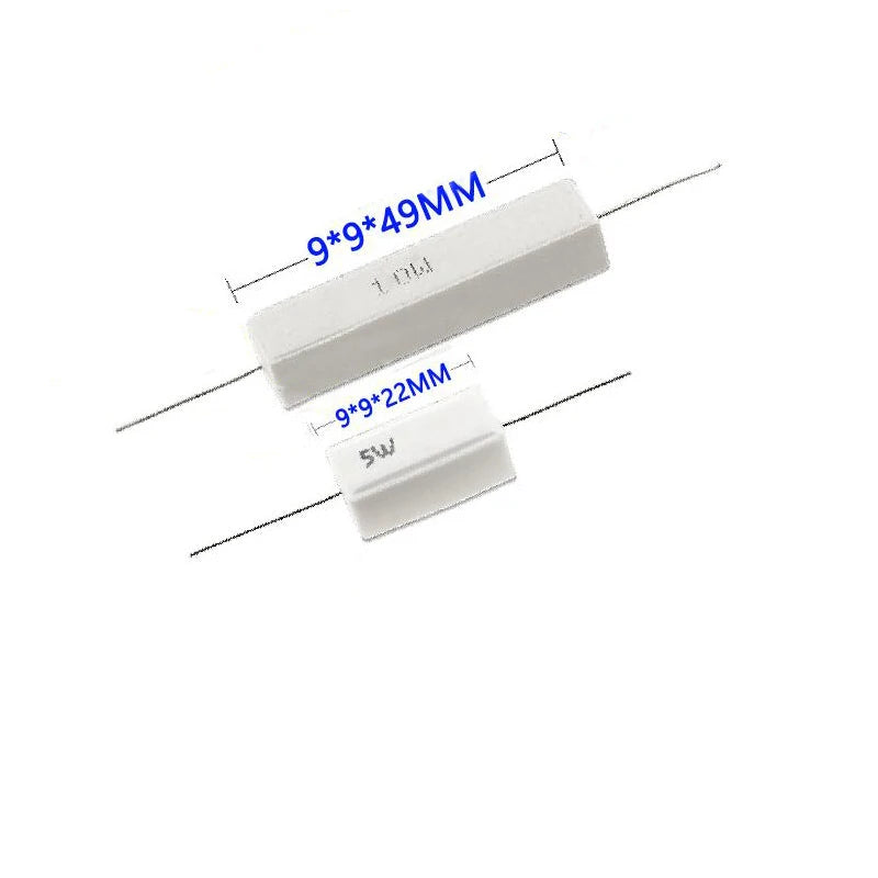 10pcs 5W 10W BPR56 ceramic resistors 0.1 ~ 10k ohm 0.33R 1R 10R 100R 0.22 0.33 1 10 100 1K 10K Cement resistence ohms
