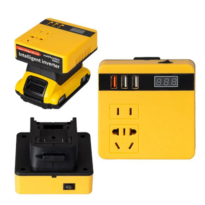 Multifunction Power Inverter DC 18V to 220V Inverter Adapter Power Supply Inverter for Dewalt 18V 20V BatteryJKL