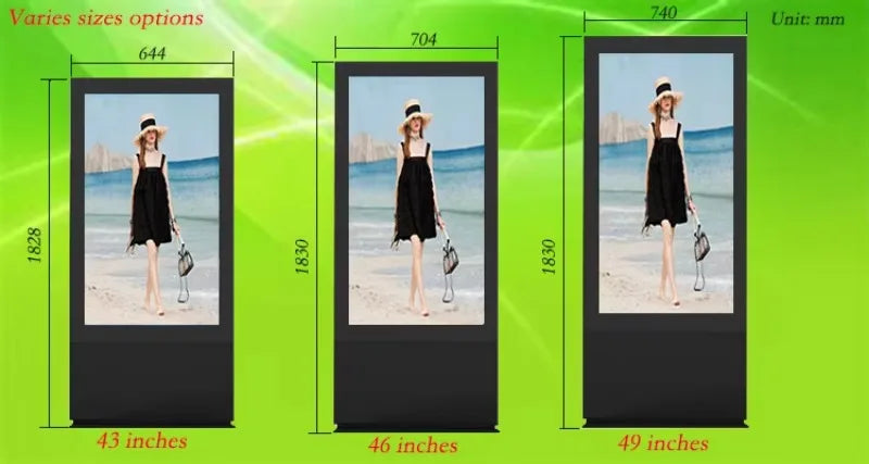Customized ev charging station integrated lcd advertising display digital signage for commercial plaza retail business operators
