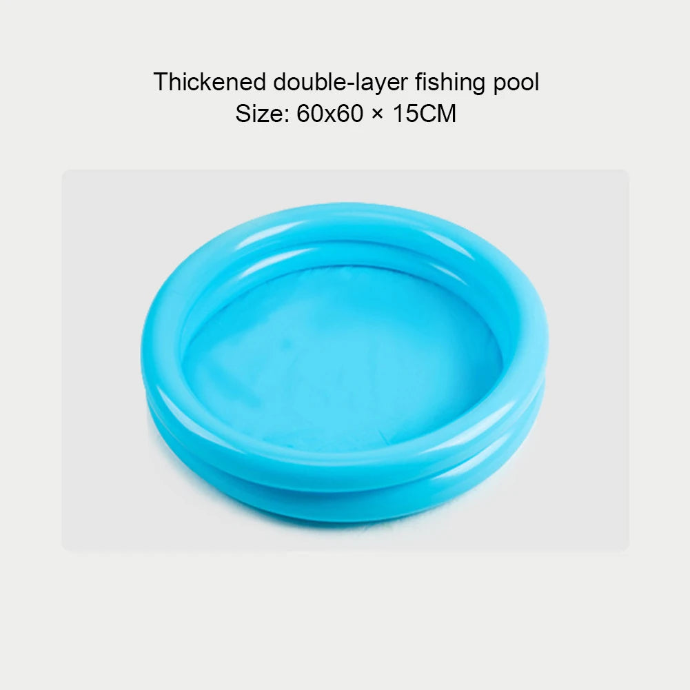 Round Inflatable Baby Toddlers Summer Swimming Pool Portable Inflatable Children Little Pump Pool Indoor Outdoor for 0-3Y Kids