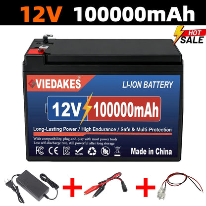 12V 200Ah LiFePO4 Lithium Battery, Deep 4000+Cycle Built-in BMS for Camping Power Supply, Boat, Spray, E-Wheel, Fish Finder☽
