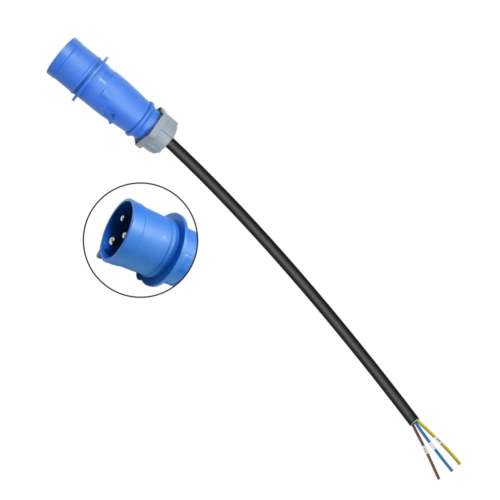 EV Charger Adapter 32A 3Phase Cee Red to 32A 1Phase Cee Blue for 22KW EV Charger Electric Car Charging EVSE