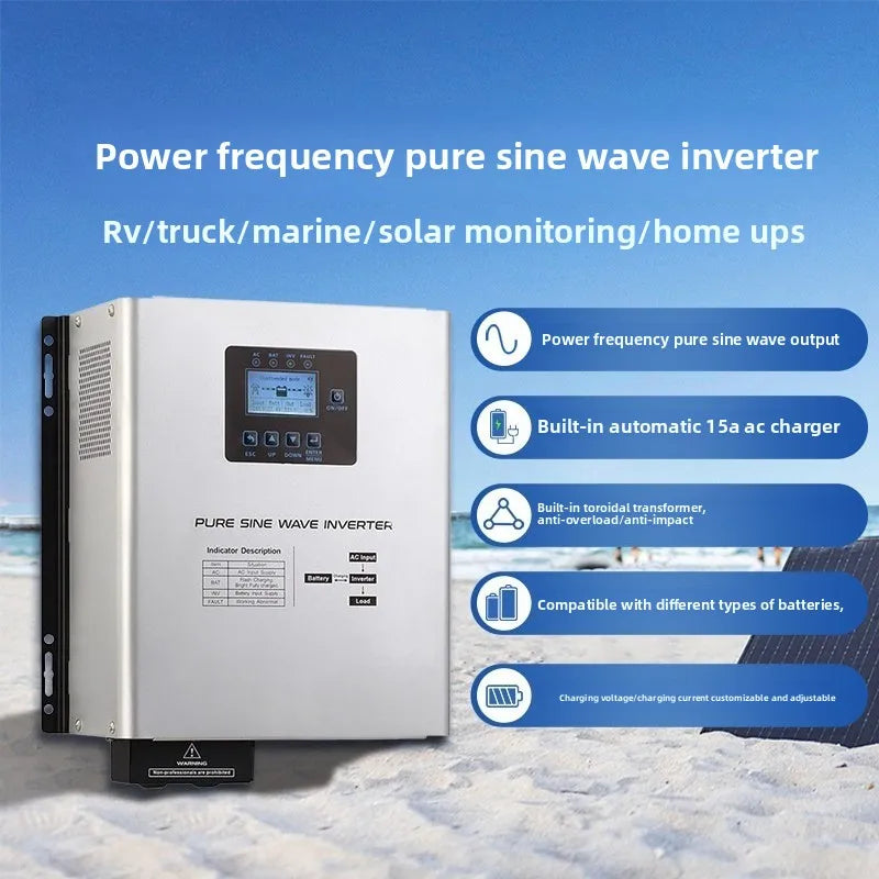 Suitable for solar RV power frequency pure sine wave inverter 3000W5000W12V to 220V household UPS