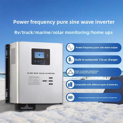 Suitable for solar RV power frequency pure sine wave inverter 3000W5000W12V to 220V household UPS