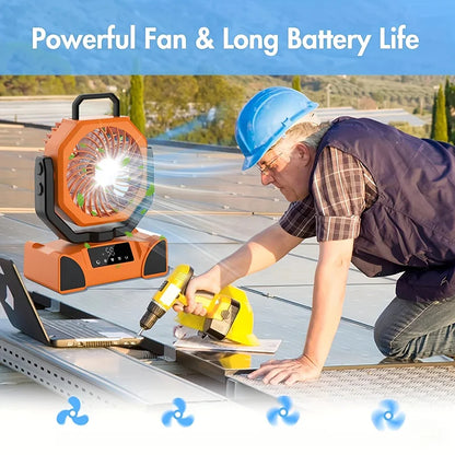 5 Speed USB Rechargeable Fan Desktop Portable Circulator Wireless Ceiling Electric Fan With Power Bank LED Lighting New F14