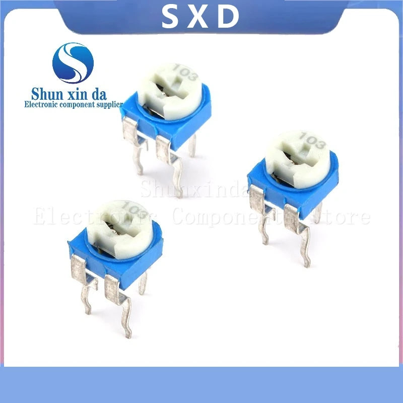 20PCS RM065 RM063 103 104 10K 100 Ohm - 1M 1K 2K 5K 20K 50K 100K 200K 500K Potentiometer Variable Resistors Trimmer Adjustable