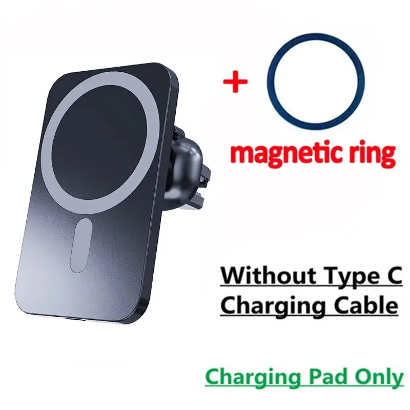 Magnetic Car Wireless Charger For iPhone 17 16 15 14 13 12 Pro Max Mini Car Phone Holder Stand Mount Fast Charging Station