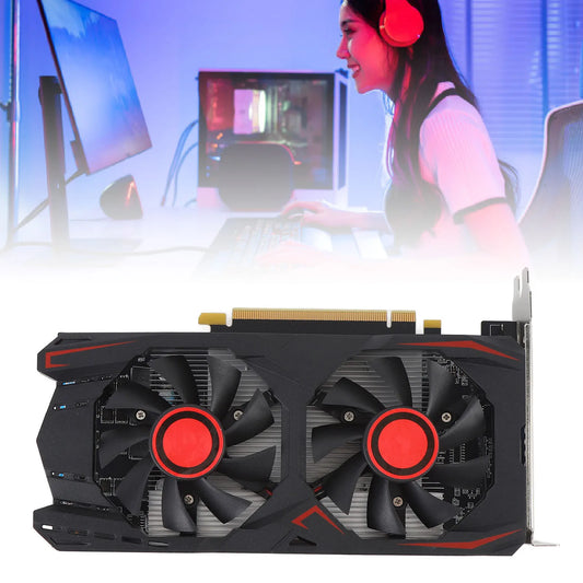 Gaming Video Card Double Fan Graphics Card HD Multimedia Interface 6GB GDDR5 192BIT DVI VGA Interface Low Noise for Work