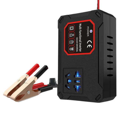 Car Power Inverter 200W 12V/24V To 220V Converter Charger Adapter Universal Socket Portable Vehicle-mounted Home Auto Inverters.