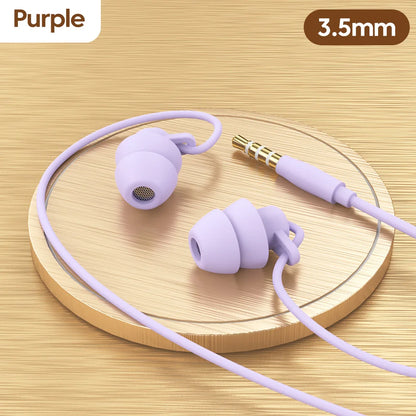 S2 Sleeping Headphone 3.5mm Wired Earphone Wire-controlled In-Ear Headset with Microphone Handfree Earbuds For Music Sport Phone