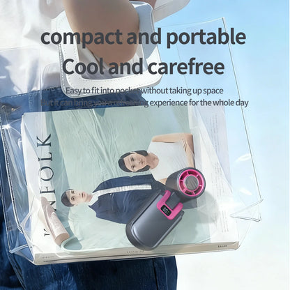 USB Rechargeable Bladeless Handheld Fan Mini Portable Personal Fan High Speed 120 Gear Turbo Airflow Eyelash Fan
