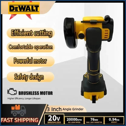 DeWALT 3 Inch Mini Angle Grinder Cordless Polishing Grinding Machine Electric Cutting Power Tools For Dewalt 20V Battery