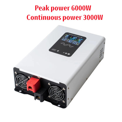 Pure Sine Wave Inverter 5000W 6000W 8000W Power Converter LCD Display DC12V 24V To AC 220V 110V Voltage Solar Power Car Inverter