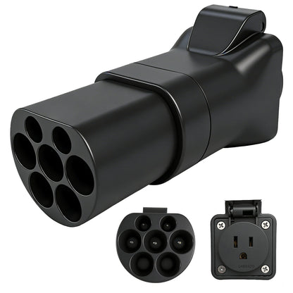 Portable EV Charging Adapter 220V Type 2 Male Plug to Schuko Socket Converter for IEC 62196-2 Charging Stations Electric Scooter