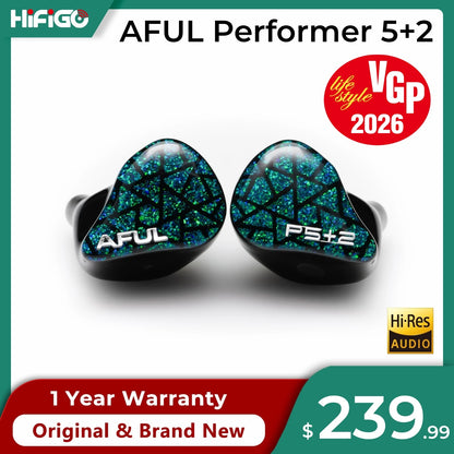 AFUL Performer 5+2 / Performer 7 2DD+4BA+1Micro Planar In-Ear Monitor Earphones HiFi Wired Hybrid Headphone Music IEMs | HiFiGo