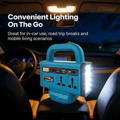 Lithium Battery Portable Inverter Power Station Multi-Function Handheld Generator Light Emergency Backup Power （without battery）