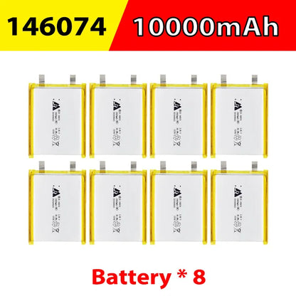 3.7V 10000mAh 146074 Lithium Polymer Battery 1376074 Lipo Li-Po Rechargeable Batteries for Diy Power Bank Laptop Hand Warmer