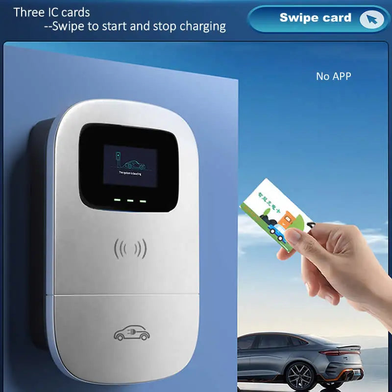 JIGU 11KW Electric Vehicle Charger GBT Car Charging Station Wallbox 380V EV Charger 16A GB/T Charging Cable 10 meters
