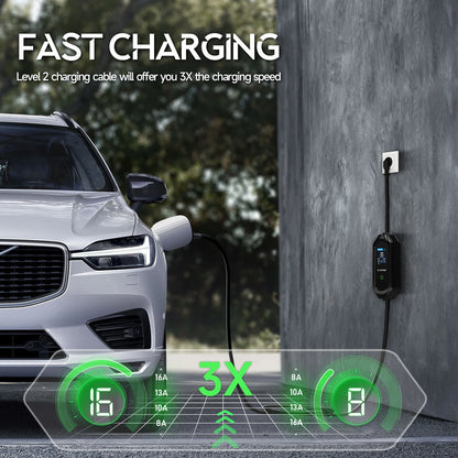 AFEEV 3.5KW 16A 1Phase Portable EV Charger Type1 SAE J1772 Electric Car Charger EVSE Fast Charging Wallbox EV Charging Station