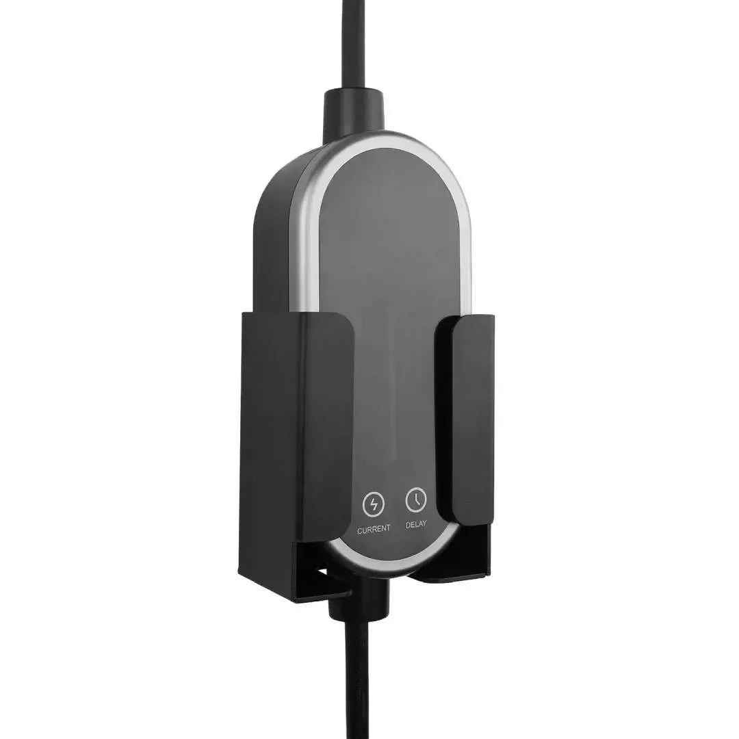 EV Charger Holder, Wall-Mounted Bracket Set, Compatible with SAE J1772 Connector & J-Hook