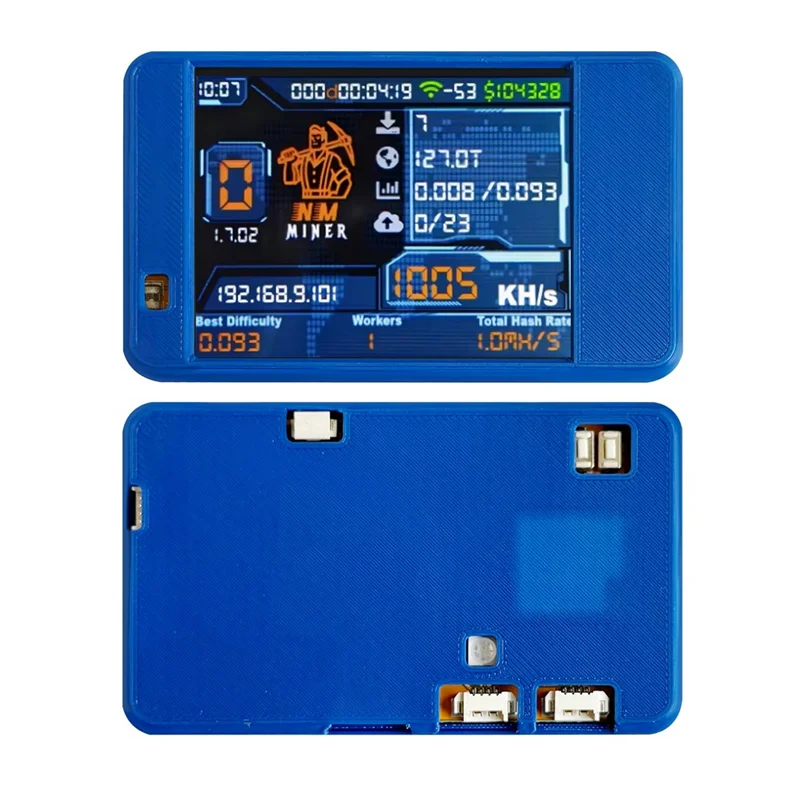 AFOURT-Nmminer Nerdminer Upgrade 992 KH/S Hashrate ESP32-2432S028 2.8Inch Display Colorful Case Bitcoin Solo Lottery Miner C