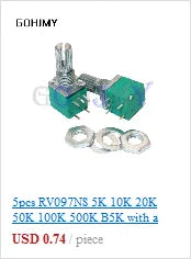20PCS RM065 Trimmer Potentiometer Adjustable Resistor 500R 1K 5K 10K 20K 50K 100K 200K 500K 1M RM-065 Variable Resistors
