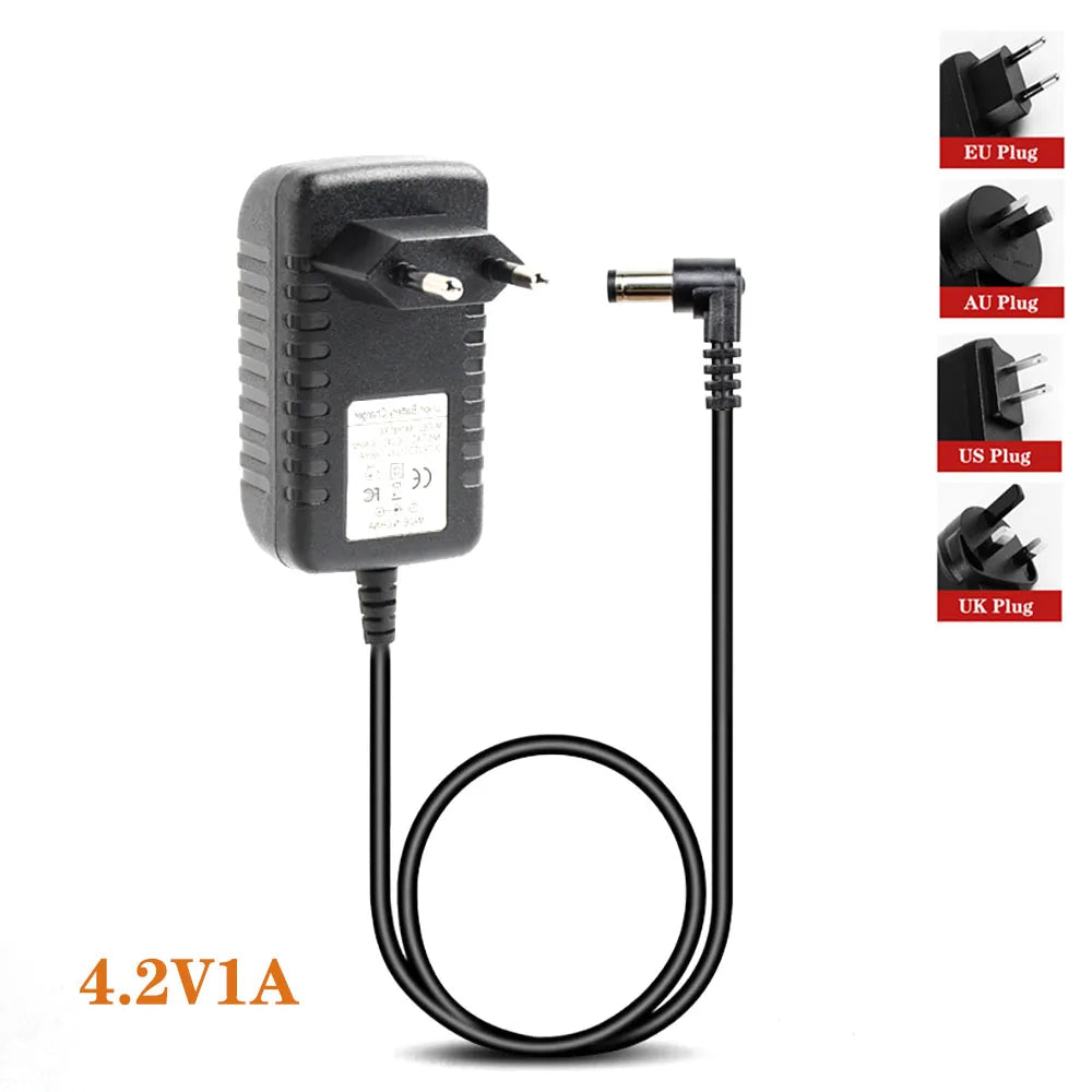 4.2V 8.4V 12.6V 16.8V 21V 25.2V 29.4V 1A 2A 3A 18650 Lithium Battery Charger for Lithium Battery Pack 90 Degree Elbow
