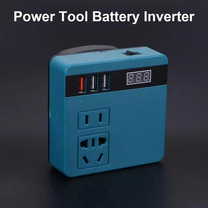 18V 20V To 220V Battery Inverter Dual Plug 120W Smart Transformer Multifunctional Household Outdoor Work Inverter