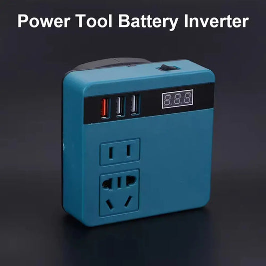 18V 20V To 220V Battery Inverter Dual Plug 120W Smart Transformer Multifunctional Household Outdoor Work Inverter