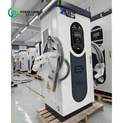 Customized 60kW Dual Gun DC Fast EV Charging Station, High Capacity Commercial EV Car Charger with Touch Screen & Card Swipe