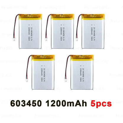 1pcs- 10pcs 3.7V 063450 Li Ion Polymoer Battery 603450 1200mAh Lipo Lithium Batteries  for Bluetooth Headset MP3/mp4 Speaker