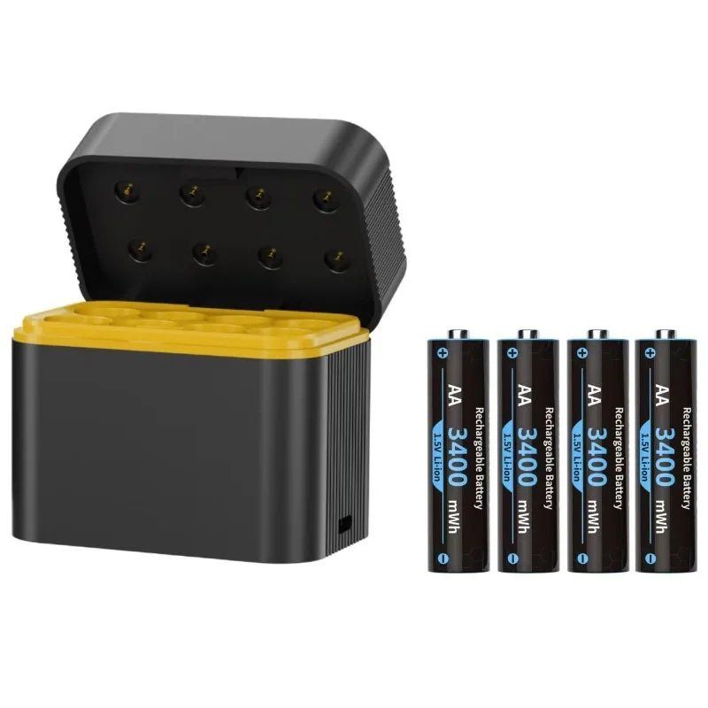 1.5V AA/AAA Lithium Battery LED Light Display Charger Intelligent Storage Charging Integrated Lithium Battery Charger