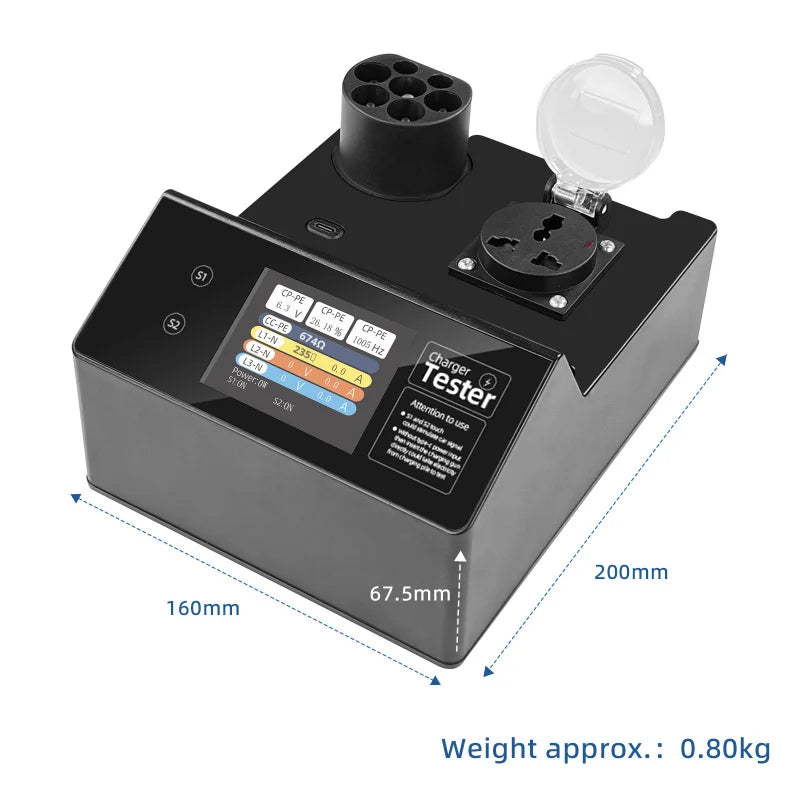 Type2 Electric Vehicle Charger Tester IEC61851 Standard EV Charging Station Test Equipment Analyzer