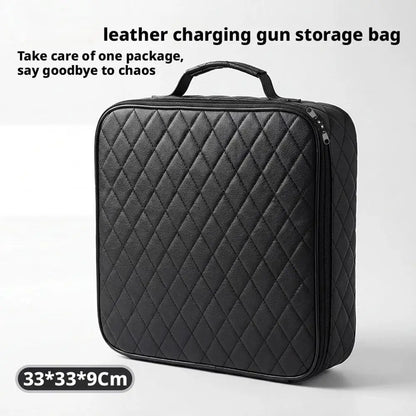 New Energy Vehicle Charging Gun Storage Bag Portable EV Charger Cable Bag Waterproof Auto EV Charging Jumper Storage Bag