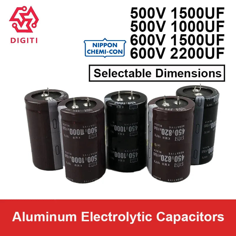 Snap-In Aluminum Electrolytic Capacitors Chemi-Con 500V1000UF 500V1500UF 600V1500UF 600V220UF  25X35 25X50 30X40 30X50 30X60 35X
