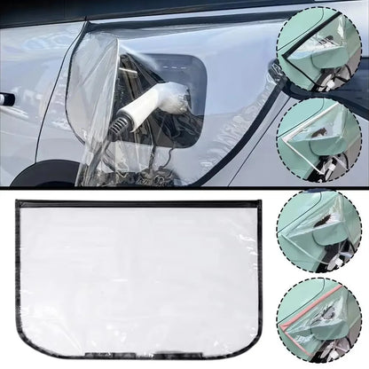 Outdoor Electric Vehicle Charger Port Rainproof Dustproof Cover Transparent Waterproof Cover Magnetic EV Charger Port Protector