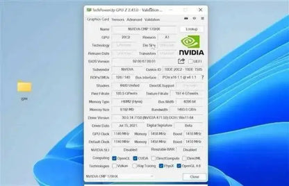 170 Hx 170hx CMP 170hx Graphics Processing Unit 8GB Super Graphics Desktop Computer