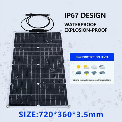 2000W All-in-One Solar Kit | 4000-6000W Inverter & Flexible Panel | 110V/220V Output for Home, Camping, Off-Grid Power