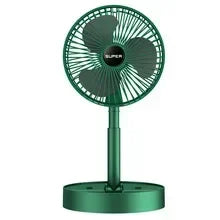 USB Charge Mini Foldable Extendable Fan Long Battery Portable Quiet Cool Fan for Dorm Home Office Indoor Desktop Cooling Gadget