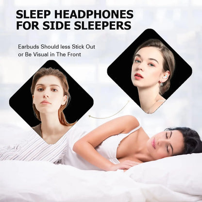 Sleep Earphones Bluetooth Wireless Tiny Compact Design Fit for Small Ears Portable Audio Headphones Ideal for Side Sleeping