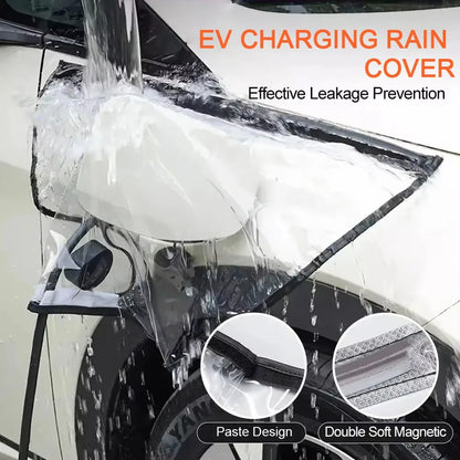 Outdoor Electric Vehicle Charger Port Rainproof Dustproof Cover Transparent Waterproof Cover Magnetic EV Charger Port Protector