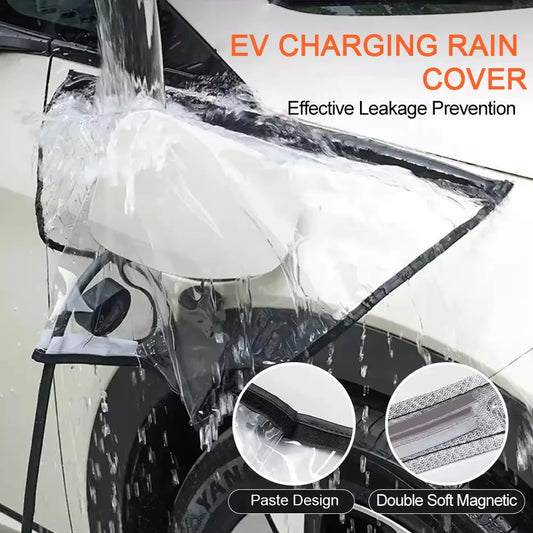 Outdoor Electric Vehicle Charger Port Rainproof Dustproof Cover Transparent Waterproof Cover Magnetic EV Charger Port Protector