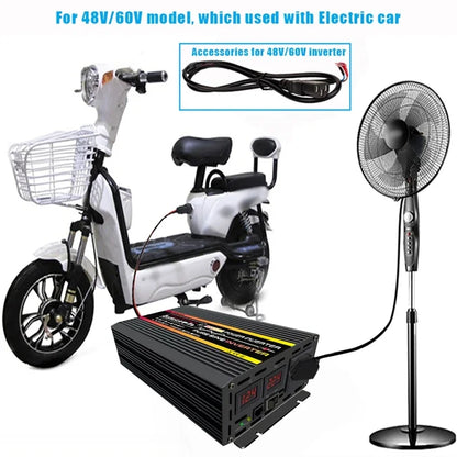 12000W Pure Sine Wave Inverter DC12V 24V 48V 60V To 220V Car Solar Inverter Socket Transformer Power Converter Power Inverter