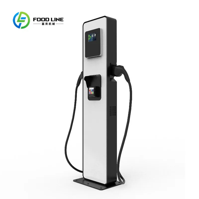 Customized Commercial DC EV Charger Station, 20/30kW Two Cable EVSE Fast Charging Pile for Hotel Private Parking Service